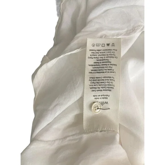 Wilfred White Sleeveless Embroidered Dress XS Lightweight Cotton - Picture 9 of 10